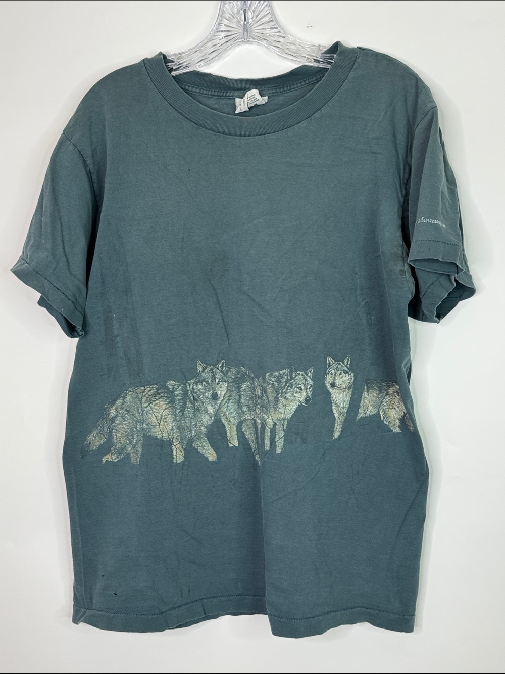 Vintage Turner Originals Green Wolf Great Smoky Mountains Tshirt Grunge Large